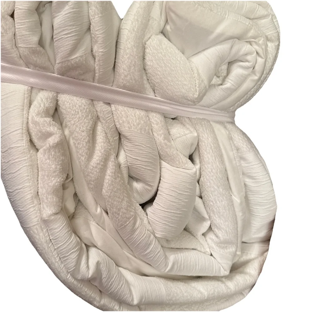 Makers Collective-Full/Queen Floral Embossed 3 Piece Comforter Set White